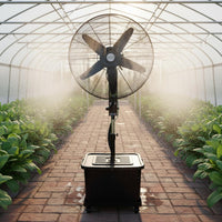 Industrial Misting Fan Copper Core Motor Heavy Duty Floor Fan High Power for Workshop, Warehouse, Greenhouse