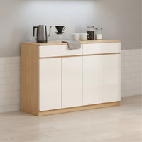 Storage Cabinet Oak Buffet Cabinet with Doors Wood-Grain Sideboard with Storage for Dining Room, Kitchen