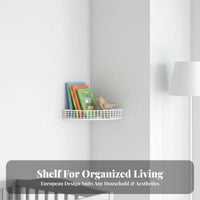 toolcomplimentary installation Triangular on the surface surfacemounted shelf Easy to Install surface storage areaSaving Corner Rack Rounded Edges for homeowners, Students, Decor hobbyists, Kids' Room, Bedroom, Office
