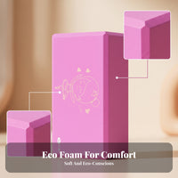 Cartoon Ballerina Dance Block Printed Surface Foam Exercise Block Heart Motifs Exercise Brick Beveled Edges