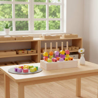Color and Shape Sorting Activity Learn Through Play Pattern Matching Block Game Wooden Shape Sorter Sanded Edges for Children