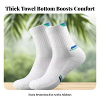 Moisture-Wicking Sports Socks Shock Absorption Breathable Athletic Socks Long-Lasting for Women, Teenagers, Outdoor Activities, Workout
