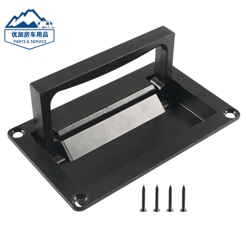 Foldable Hidden Handle for RV and Marine Deck Access