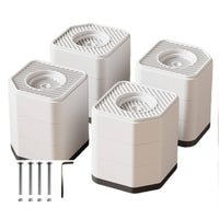 4 Pieces Ribbed Surface Appliance Support Pad Shock Absorbing Anti-Slip Foot Pad Moisture Resistant