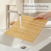 Non-Slip PVC Shower Mat for Bathroom and Toilet, Hollow Design, Waterproof Foot Pad