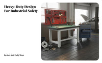 Heavy Duty Workbench High Load Capacity Anti Work Table Sturdy Construction Industrial Repair Bench for Technicians, Repair Specialist S, Basement