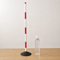 Red and White PVC Slalom Poles, Agility Training Poles for Football, Speed Training Equipment, Footwork Practice