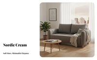 Space-Saving Compact 2-Seater Couch Minimalist Design 2-Seater Loveseat Comfortable Sofa Sturdy Frame for Apartment Dwellers, Young Adults, Students, Studio, Bedroom, Not on Ice, Dormitory