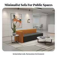 Modern Design Modular Block Sofa Easy to Clean Public Seating Color-Blocking Design Reception Bench Soft Upholstery for Students, Visitors, Office Workers, Lobby, Library, Lounge Area, Family Room