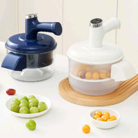 2-in-1 Fruit Skinner and Egg Beater Effortless Peeling Electrically Powered Produce and Vegetable Fruit Skinner Versatile Portable Power Egg Whisk