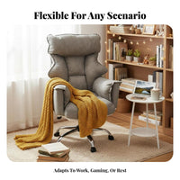 Ergonomic Design Reclining Gaming Chair with Footrest Padded Armrests Highspine Recliner with Footrest Height Adjustable rotate Seat Support for players, Students, Adults, Bedroom, Dormitory, Game Room