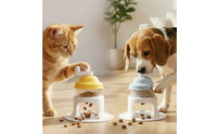 Ribbed Interactive Feline Brain-Teaser Toy Dome-Shaped Feline Brain-Teaser Toy Clear Brain Game Enrichment