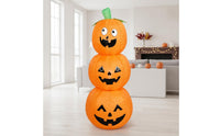 Halloween Inflatable Pumpkin Air-Blown Halloween Inflatable with Built-in Fan Jack-O'-Lantern Decoration Stacked Easy Setup