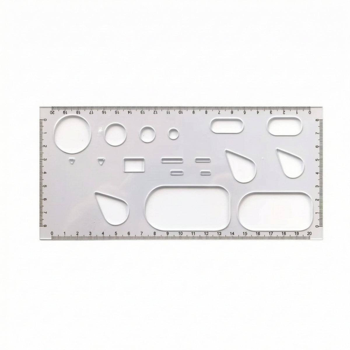 Clear Nautical Chart Plotting Instrument Flat Marine Chart Drafting Tool Sturdy Navigation Ruler Long-Lasting for Students