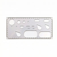 Clear Nautical Chart Plotting Instrument Flat Marine Chart Drafting Tool Sturdy Navigation Ruler Long-Lasting for Students