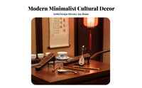 Decorative Only Non-Playable Instrument Replica Highly Detailed Miniature Pipa with Stand Includes Display Accessory Collectible Model Vintage aesthetic for Music Lovers, Collectors