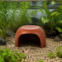 Domed Snake Hide, Terracotta Reptile Hide for Vivarium, Small Terrarium Decor for Gecko & Snake