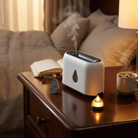 Fire-Effect Aroma Diffuser Desktop Fire Mist Dispenser Timer Settings Home Decor