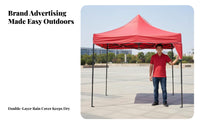 Foldable Design Folding Advertising Tent Quick Setup Four-Legged Sunshade Canopy Sturdy Frame Instant Canopy Tent Waterproof for Market Vendors, Outdoor Enthusiasts, Markets, Picnics, Camping, Backyard