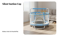 Kids Jumping Bed with Enclosure Anti-Tip Design Young Child Children's Jumping Bed with Net Quiet for Home Use, Playroom
