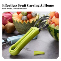 3 Pieces Fruit Carving Tool Set Easy Removal Fruit Baller and Carver Set Fruit Ladle Ing Implement and Baller Multifunctional