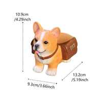Resin Standing Corgi Planter Painted Corgi Planter Collar Detail Garden Decor Raised Lettering for Home
