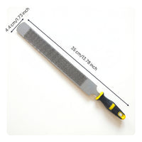 Horseshoe File 14-Inch Hoof Rasp Ergonomic Grip Metal Filing Surface