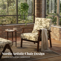 Vintage Inspired Woven spine Armchair Relaxed Seating Accent Chair Ergonomic spinerest Indoor Furniture for Homeowners, Design aficionados, Readers, Living Room, Reception Area, Balcony, Bedroom