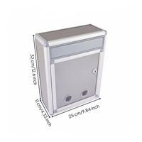Wall-Mounted Idea Deposit Box Aluminum Alloy Lockable Idea Deposit Box Rounded Corners
