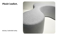 Nordic design Pebble-Shaped Pouf Creative Shape Upholstered Pouf Soft Fabric Upholstery Low Stool configurable Design for Interior Decorators, Office Managers, Kindergarten, Lounge Area, Waiting Room, Entryway