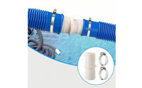 360-Degree Rotation Swimming Pool Inlet Nozzle Kit Hose Clamps Rotatable Pool Elbow Nozzle Sealing Tape Threaded Adapter