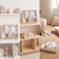 8 Pieces Wooden Music Set with Storage Box Educational Wooden Musical Instruments Exploratory Percussion Set for Preschoolers, Daycare