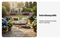 Woven Sofa and Armchair set Vintage & design outdoor seating set water-resistant Outdoor Furnishing for Families, guest accommodation Professionals, Garden, Villa, Backyard