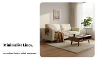 Straight-Line Settee Nordic Aesthetic Sofa Modern design Living Room Furniture for Apartment Dwellers, Office Managers, Small Spaces, Home, Lounge Area