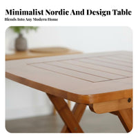 Foldable Square Collapsible Table and Stool Set Space-Saving Portable Furniture Indoor & Outdoor Use No Assembly Required for Families, Apartment Dwellers, Small Areas, Dining Room, Balcony, Family Gatherings