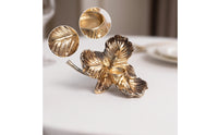 Flower Candle Holder Sculptural Candle Holder with Leaf Aluminum Candelabra for Dining Table, Reception Areas