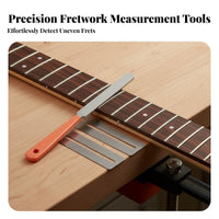 Stainless Steel Guitar Fret File Anti-Rust Guitar Fret Dressing Tool Fretboard Safe for Luthiers, Hobbyists, Fretwork, Repair Shop, Workshop