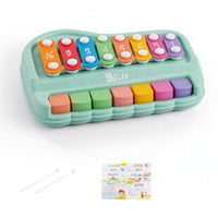 Percussion Toy Piano Rainbow Toy Piano with Mallets Low-Height for Playroom