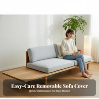 3-Seater Wooden Frame Settee Nordic aesthetic Upholstered Couch Group Removable and cleanable Cover Sofa for Apartment Dwellers, Homeowners, Studio, Office