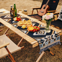 Picnic Blanket and Camping Mat for Outdoor Decor, Geometric Jacquard Camping Blanket, 160x40cm Indoor and Outdoor Beach Blanket, 1 Pack