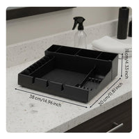 Large Capacity Salon Tool Holder Space Saving Barber Tool Organizer Tray Easy to Use Hair Clipper Storage Station Non-Slip Mat for Barbers, Pet Groomers, Barbershop