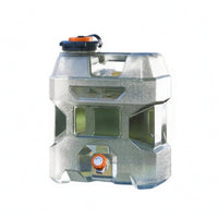 Built-in Handle Water Storage Container Faceted Sides Tap Water Container PC Plastic Liquid Dispenser Wide Opening