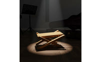 Polished Finish Classical Guitar Footstool Portable Bamboo Guitar Foot Rest Foldable Performance Footstool for Guitarists, Musicians, Practice
