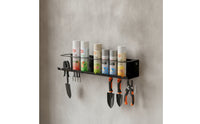Compact Spray Can Holder with Mounting Screws Powder-Coated Spray Paint Storage Rack Multipurpose Pneumatic Tool Holder Rustproof for Garage, Utility Room