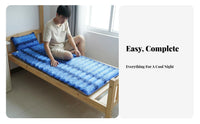 Reusable Cooling Water Mattress Waterproof Ice Cooling Bed Mat Leak Proof Summer Water Bed Pad Long-Lasting Coolness for Students, Hot Sleepers, Dorm Room, Bedroom