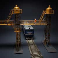 HO Scale Fuel Structure Industrial Oil Structure Miniature Railway Model with Ladder for Hobbyists