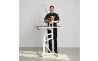 Rotating Grooming Table with Grooming Post Sturdy Frame Rotating Pet Grooming Table Easy to Clean