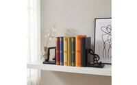 Music Note Bookends Compact Decorative Bookends Space-Saving Book Holders for Readers, Bookshelf