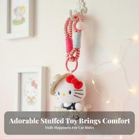 Soft Doll Car Hook Great Gift Cute Cat Vehicle Bag Holder Portable Purse Hanger for Drivers, Parents, Commuting, Daily Commute, Road Trips