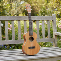 Acoustic Ukulele with Armrest Four-String Tenor Ukulele Warm Stringed Instrument Smooth for Beginners, Practice